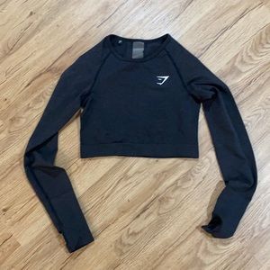 Seamless grey gymshark crop top size small